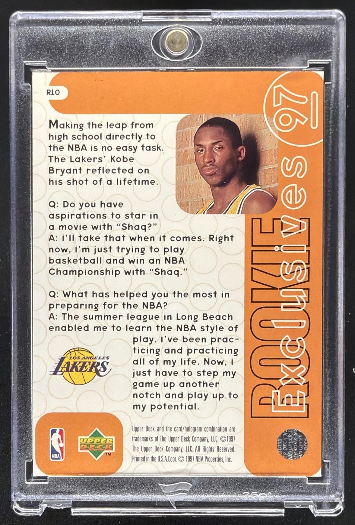 1996-97 Kobe Bryant Upper Deck Exclusives Rookie