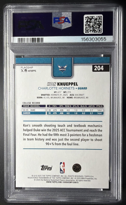 2025-26 Topps Kon Knueppel #204 RC PSA 10