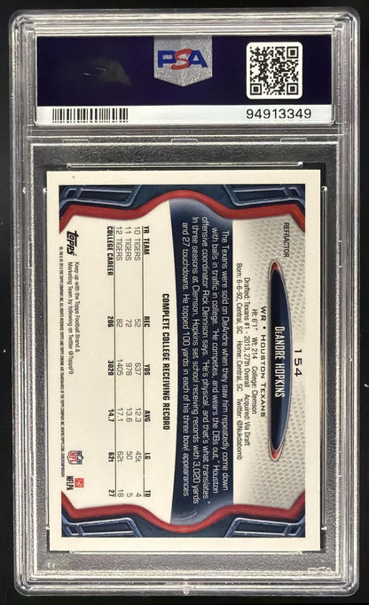2013 Topps Chrome DeAndre Hopkins #154 Refractor RC PSA 10