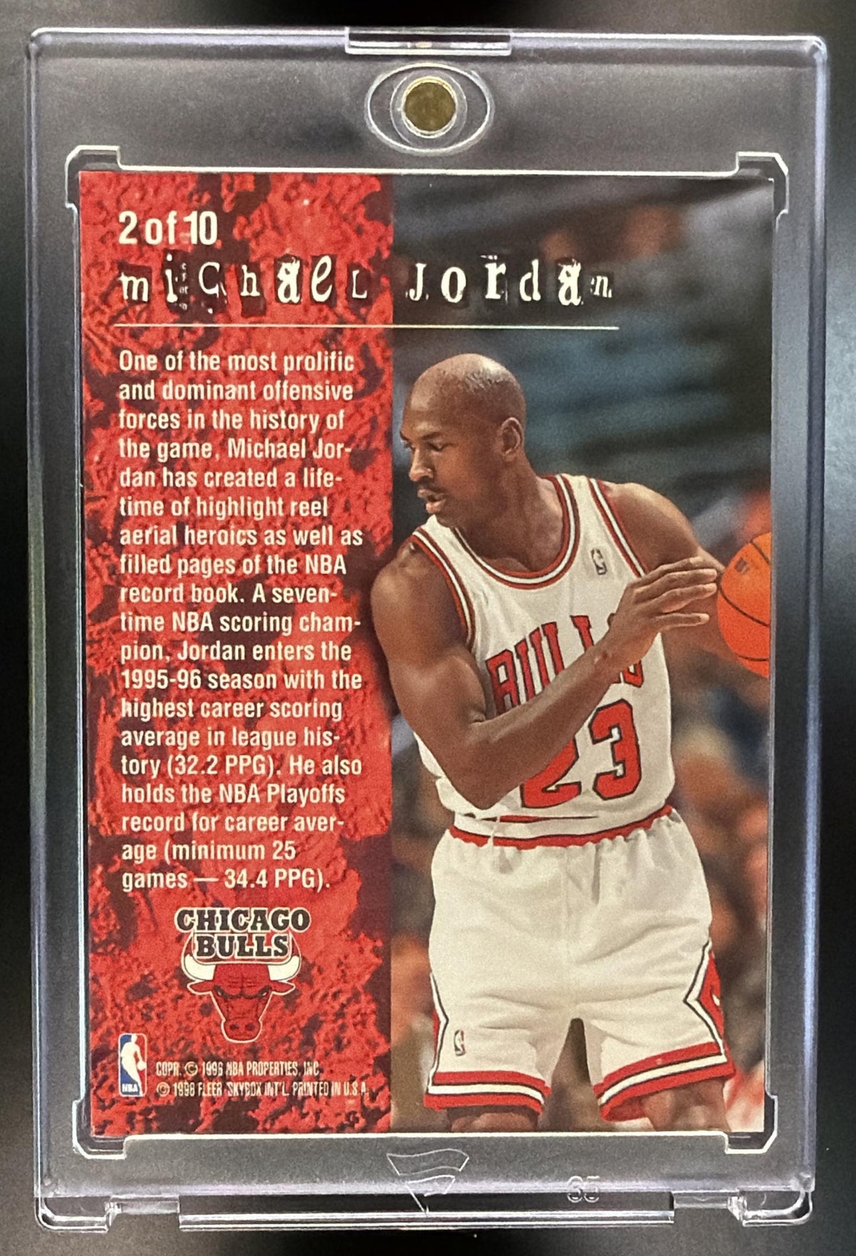1995-96 Fleer Michael Jordan #2 Total O Hot Pack