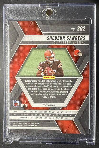 2025 Panini Mosaic Shedeur Sanders #302 Rookie Honeycomb SSP RC