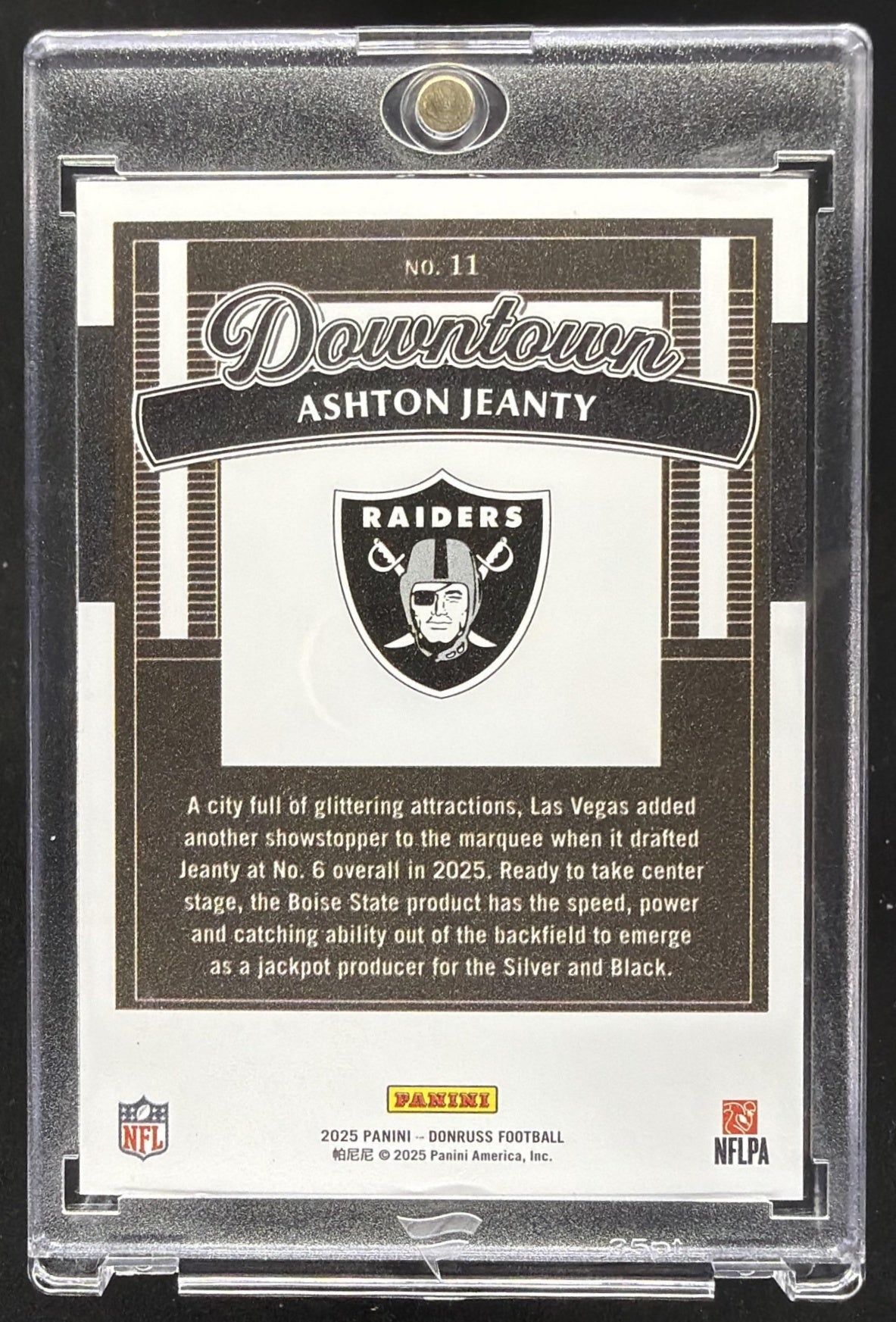 2025 Panini Donruss Ashton Jeanty #11 Downtown SP