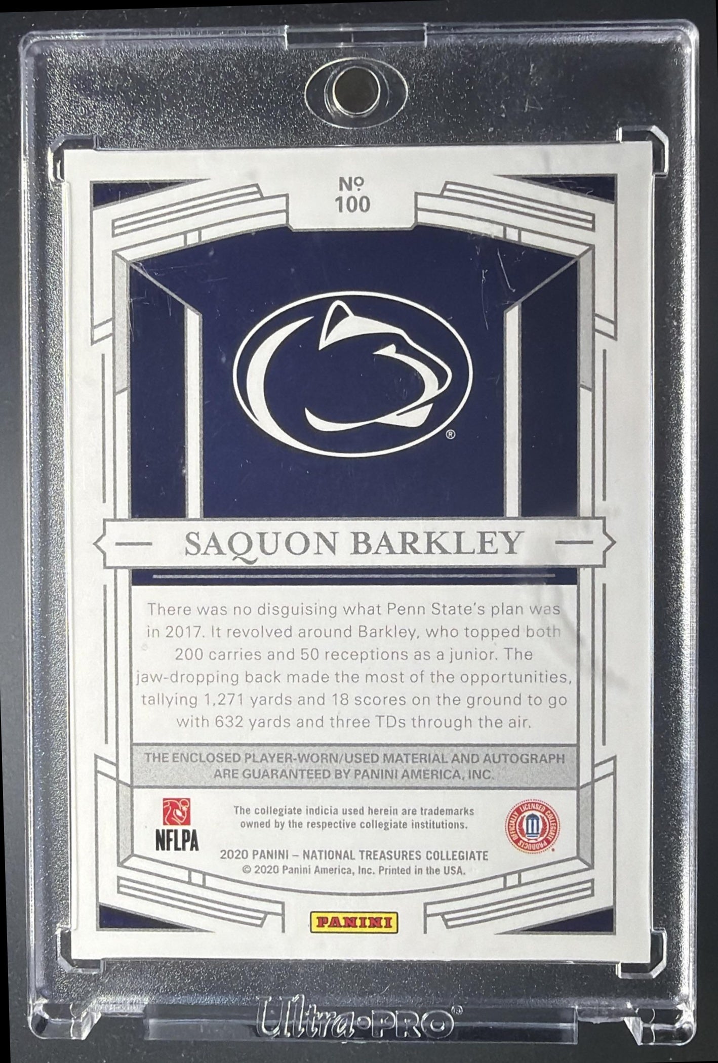 2018 Panini National Treasures Saquon Barkley #RS-SB Rookie Gold /25 Auto RC