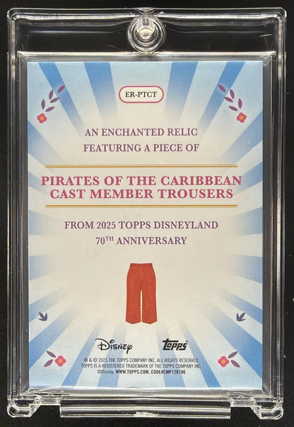 2025 Topps Disneyland Pirates of the Caribbean Cast Member Trousers #ER-PTCT Foil /5