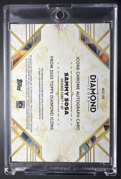 2025 Topps Diamond Icons Sammy Sosa #ACC-SS Chrome Auto Red Refractor 4/5