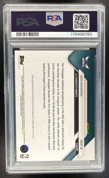 2025-26 Topps Now Kon Knueppel #10 Auto Red Foil /5 PSA 10