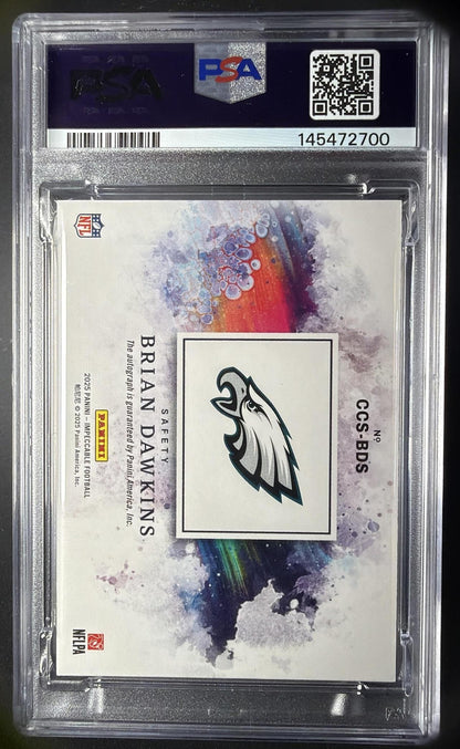2025 Panini Impeccable Brian Dawkins #CCS-BDS Canvas Creations /25 Auto PSA 9