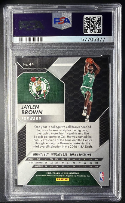 2016-17 Panini Prizm Jaylen Brown #44 RC PSA 10
