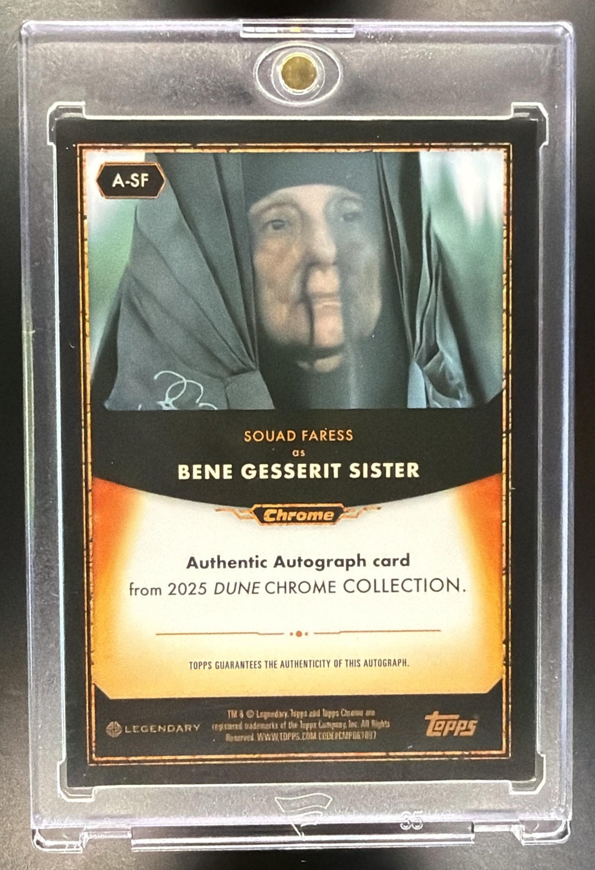 2024 Topps Chrome Dune Souad Faress #A-SF Auto Red 2/5