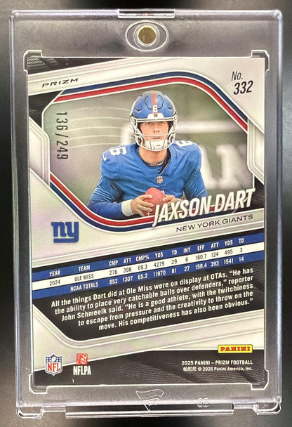 2025 Panini Prizm Jaxson Dart #332 Orange 136/249 RC