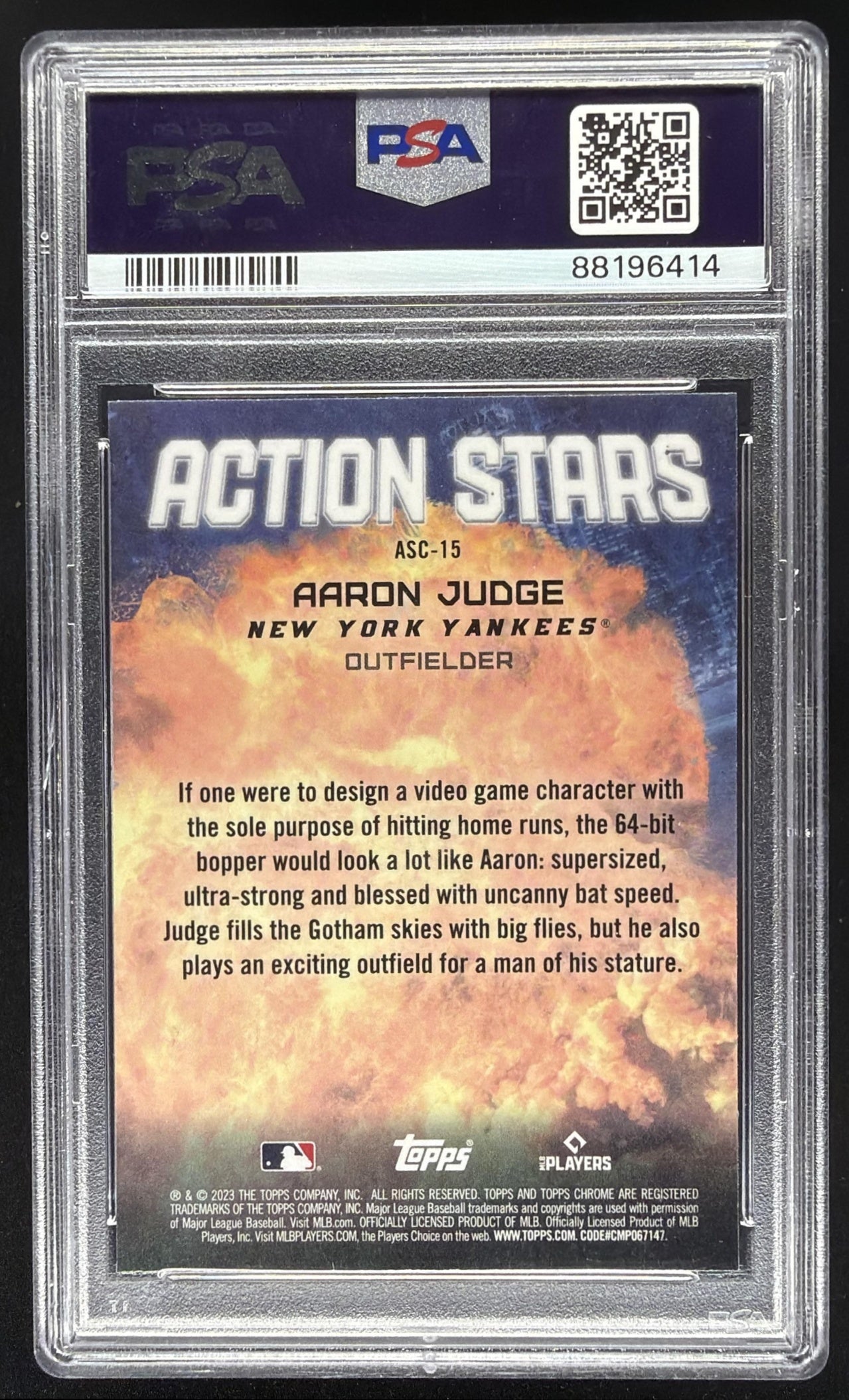 2023 Topps Chrome Update Aaron Judge #ASC-15 Action Stars PSA 10