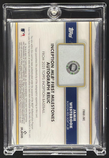 2025 Topps Inception Jamie Westbrook #FMAR-JWE MLB First Milestone Auto Patch /5