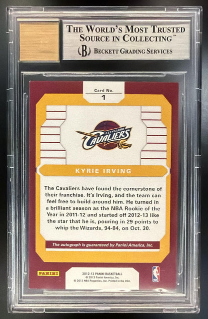 2012-13 Panini Kyrie Irving #1 Rookie Signatures RC Auto BGS 9