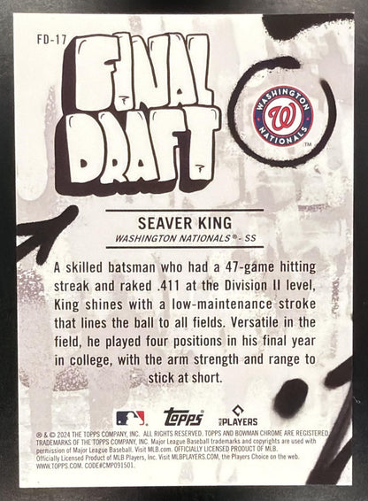 2024 Bowman Draft Seaver King #FD-17 Final