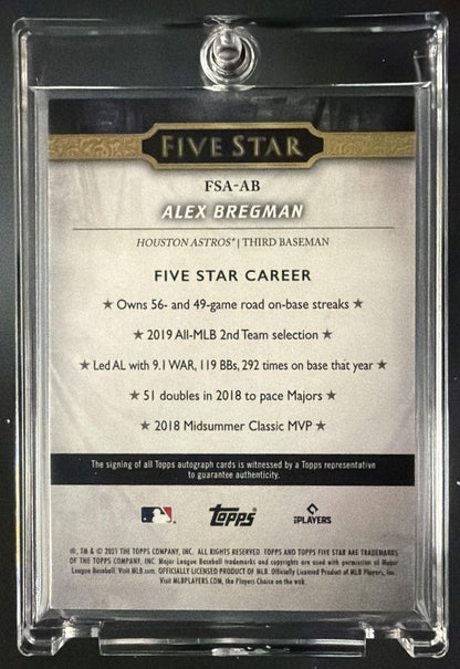 2021 Topps Five Star Alex Bregman #FSA-AB Red 1/1 Auto