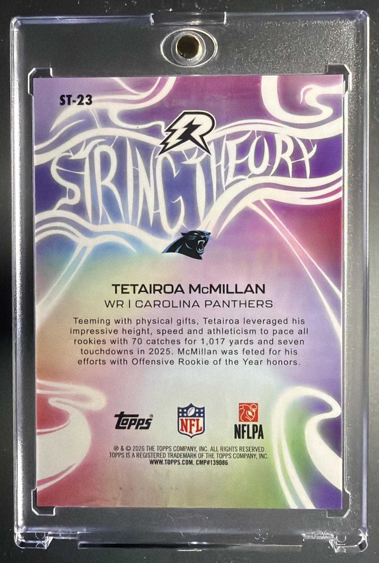 2025 Topps Resurgence Tetairoa McMillan #ST-23 String Theory RC