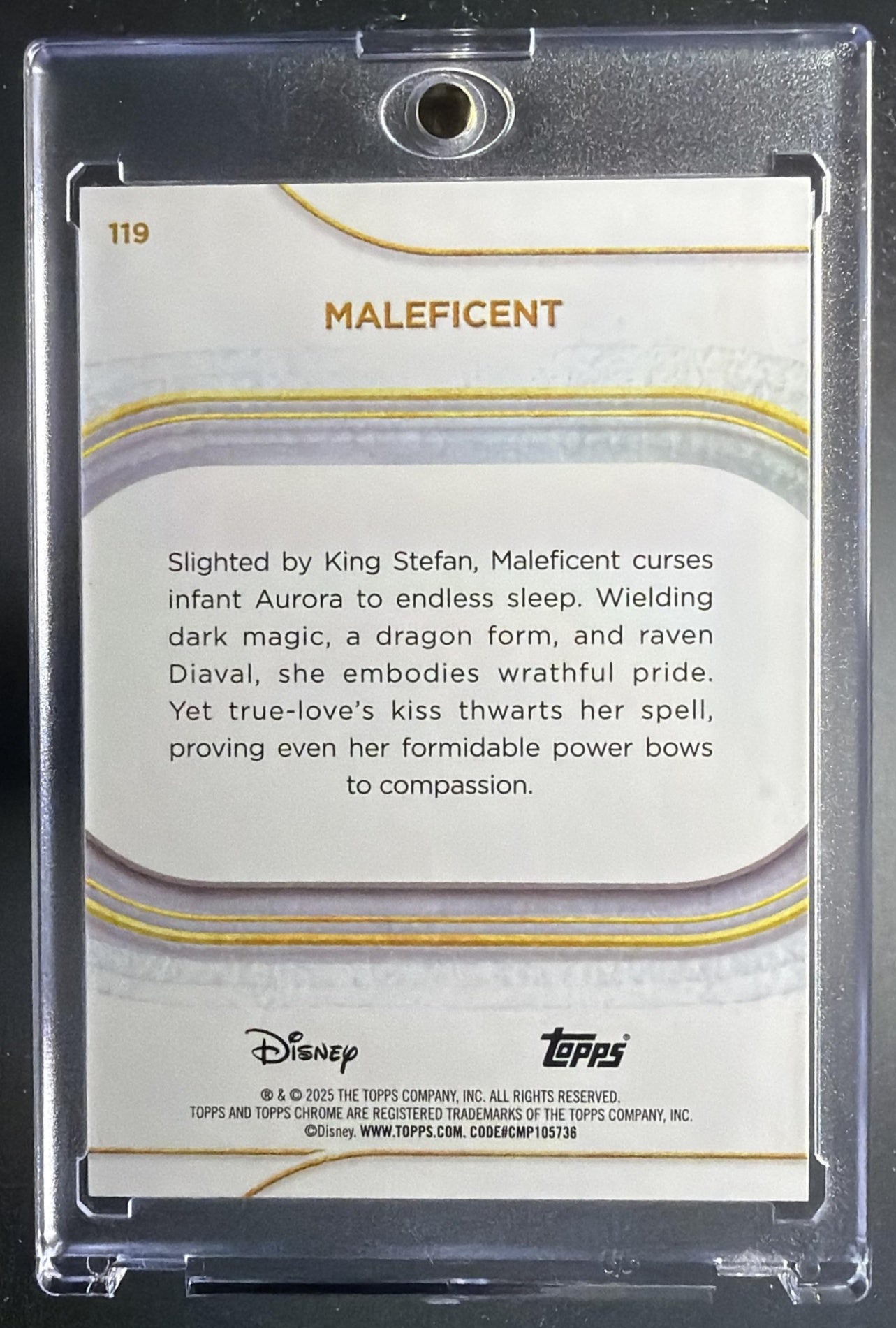 2025 Topps Chrome Disney Maleficent #119 Refractor White /30