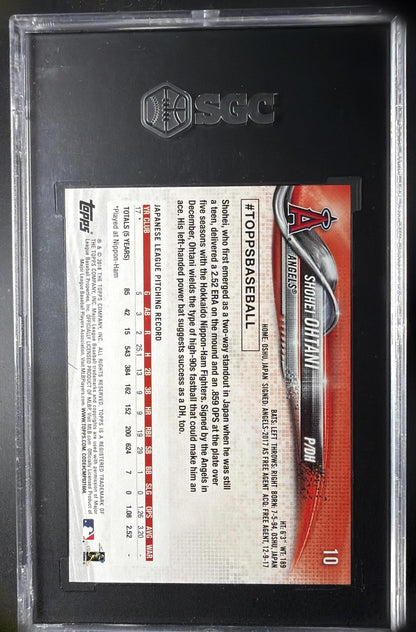 2018 Topps Shohei Ohtani #10 SP RC New Era SGC 10