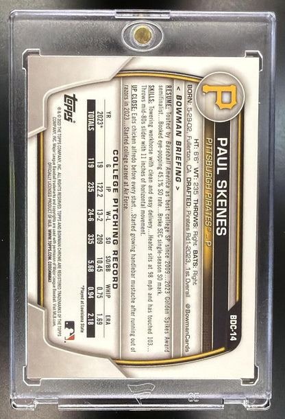 2023 Bowman Draft Sapphire Paul Skenes #BDC-14 Chrome 1st Prospect