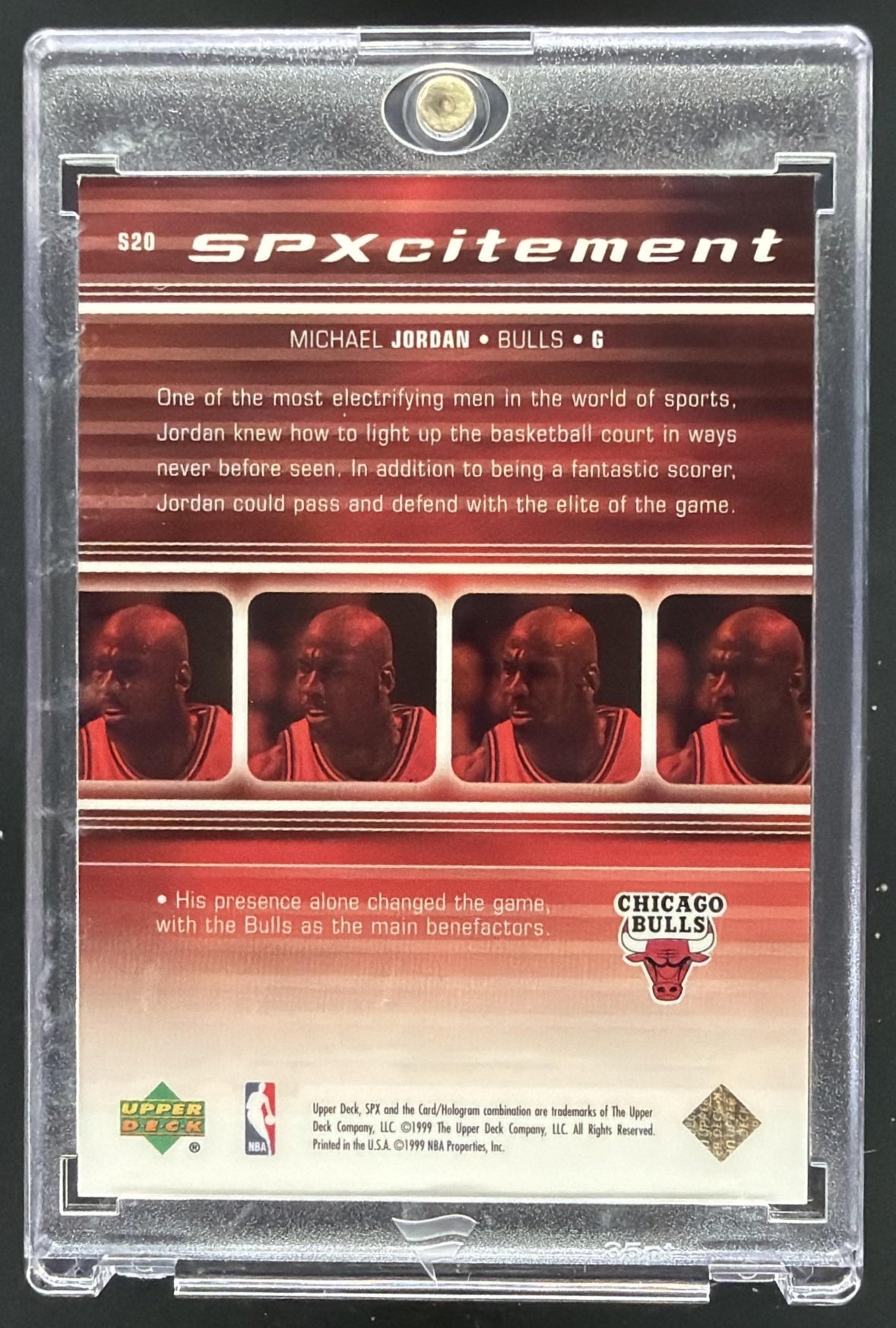 1999-00 SPx Michael Jordan #S20 SPxcitement