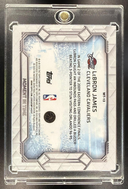 2025 Topps Chrome Update LeBron James #MT-13 Moment In Time Blue Refractor /150