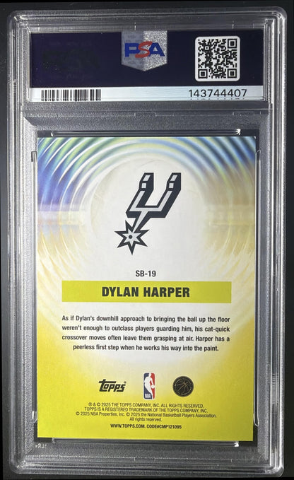 2025-26 Topps Dylan Harper #SB-19 Sonic Boom RC PSA 9