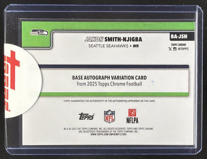 2025 Topps Chrome Jaxon Smith-Njigba #BA-JSN Auto Gold Raywave /50