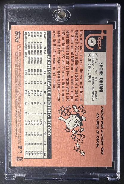 2018 Topps Heritage Shohei Ohtani #600 RC