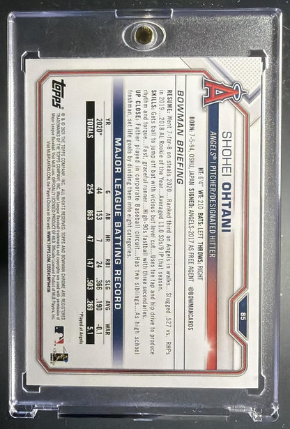 2021 Bowman Shohei Ohtani #85 Fuchsia 87/299