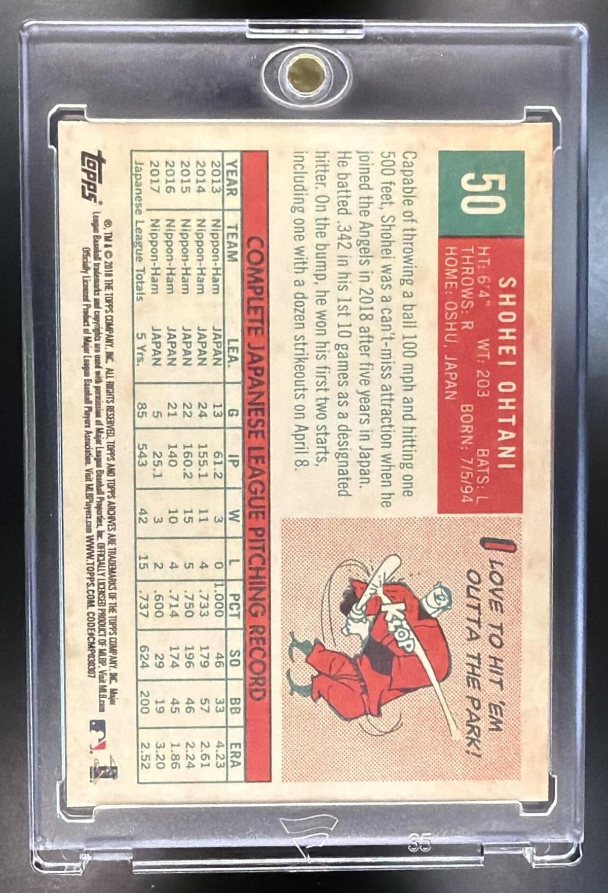 2018 Topps Archives Shohei Ohtani #50 RC