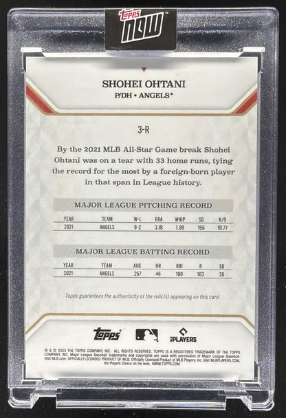 2025 Topps MVP Collection Shohei Ohtani #3-R Relics Purple Foil 75/75 Bat