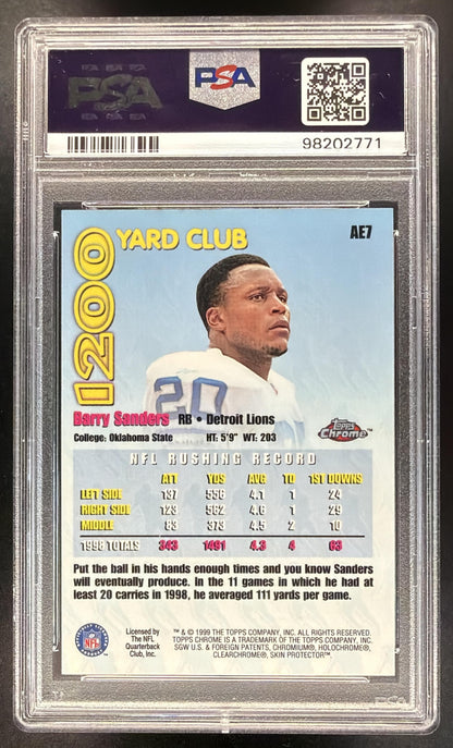 1999 Topps Chrome Barry Sanders #AE7 All Etch PSA 9