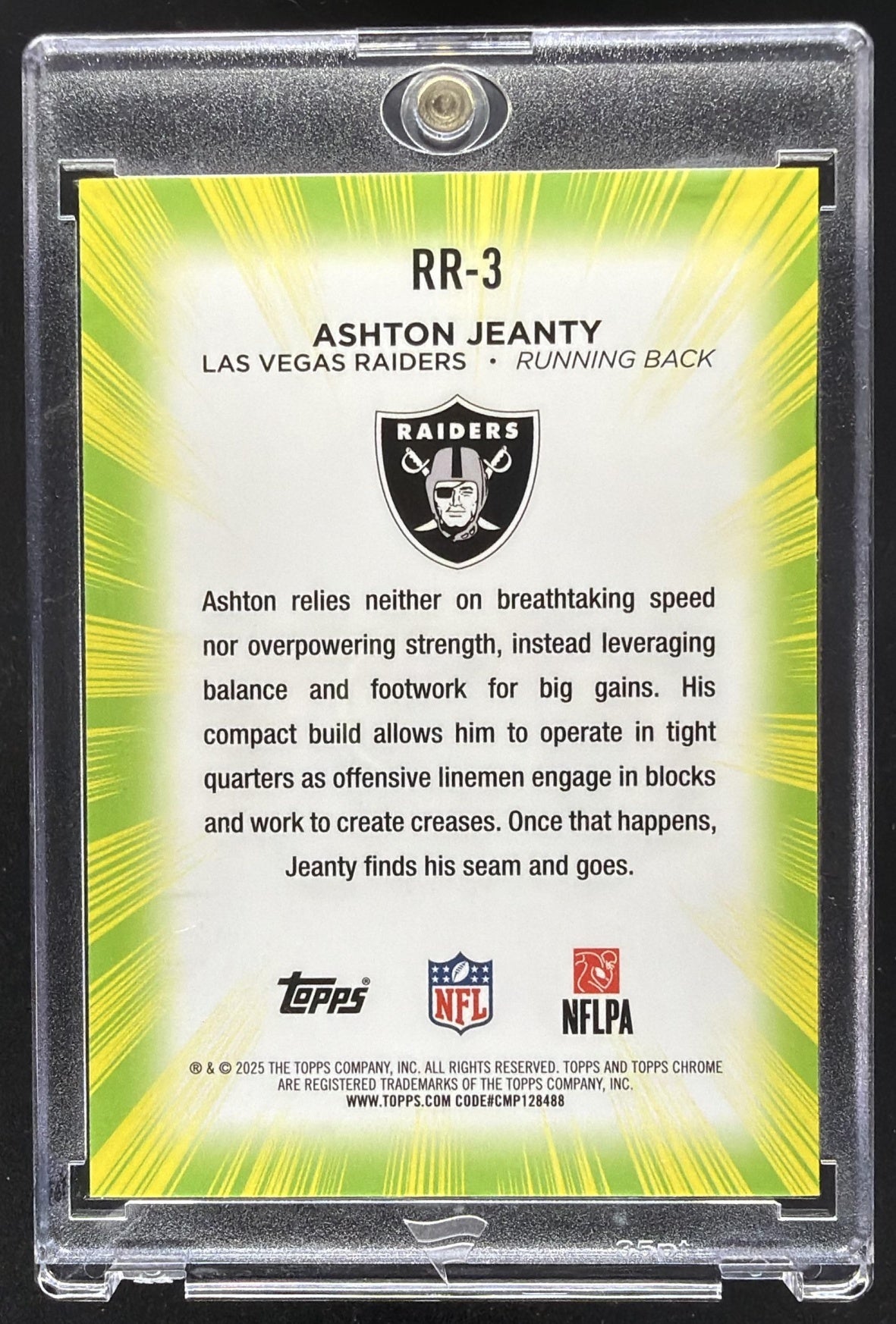 2025 Topps Chrome Ashton Jeanty #RR-3 Radiating Rookies SP RC