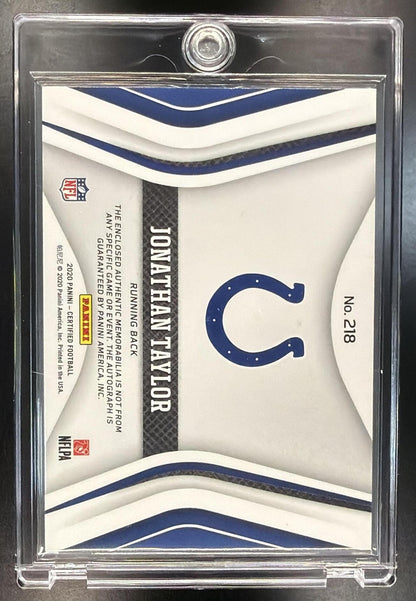 2020 Panini Certified Jonathan Taylor #218/299 RC Patch Auto
