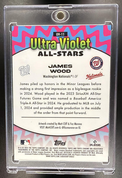 2025 Topps Chrome James Wood #UV-11 Ultraviolet All-Stars