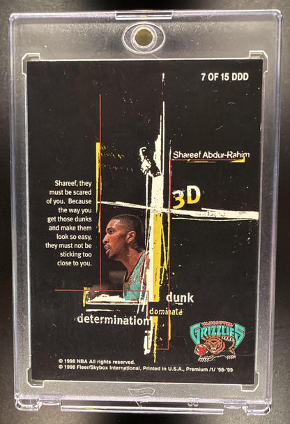 1998-99 Skybox x Premium Shareef Abdur-Rahim #7 DDD 3D