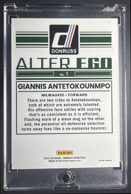 2025-26 Panini Donruss Giannis Antetokounmpo #1 Alter Ego