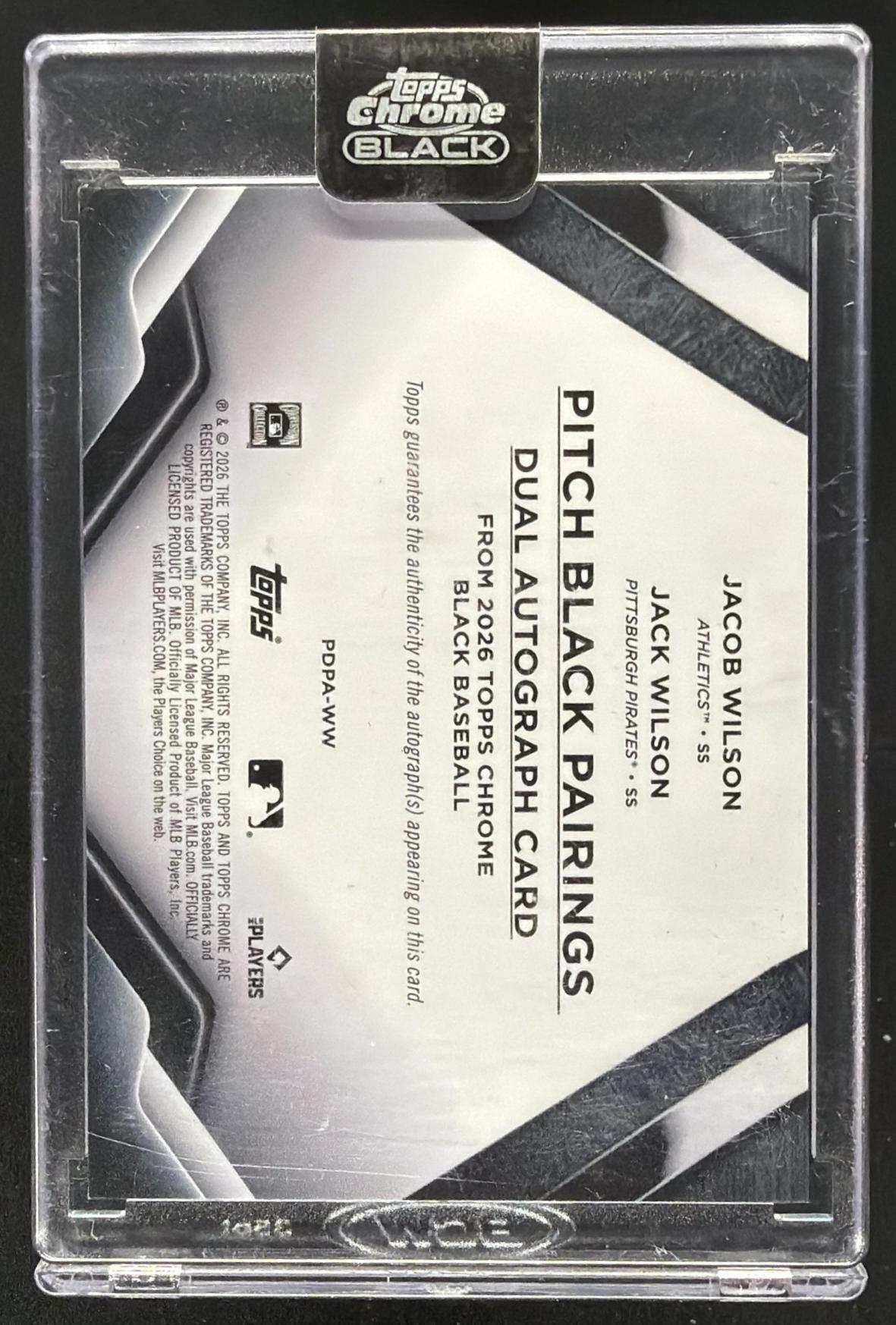 2025 Topps Chrome Black James Wood Dylan Crews #PDPA-WC Dual Auto /30