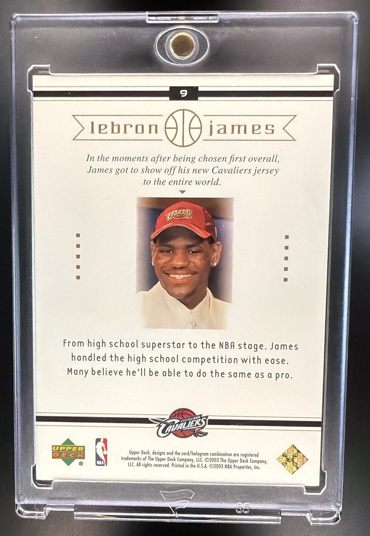 2003-04 Upper Deck LeBron James Box Set #9 RC