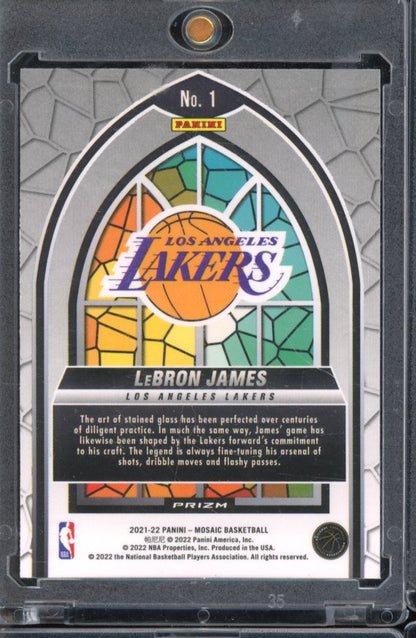 2021-22 Mosaic Lebron James Stained Glass SP
