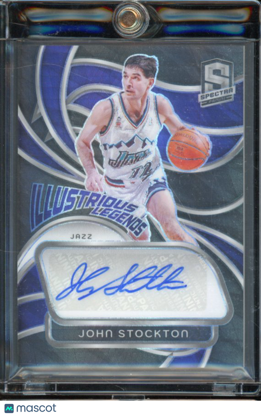 2023-24 Spectra John Stockton Auto Illustrious Legends /10