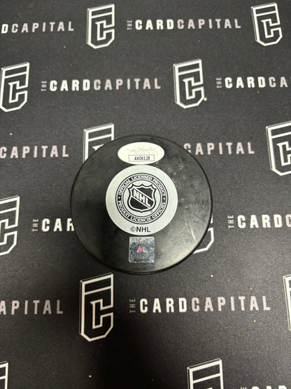 Bernie Parent Signed Flyers Puck JSA "HOF 84"
