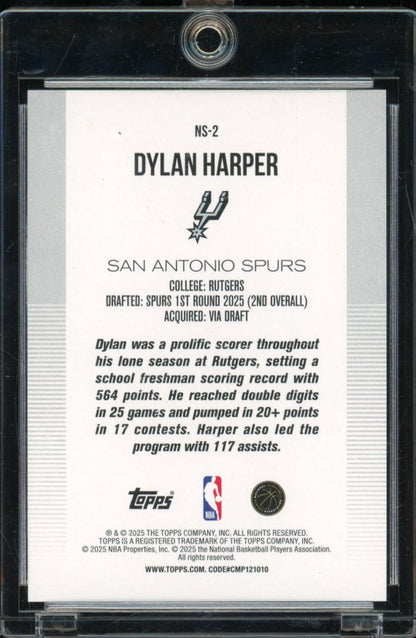2025-26 Topps Dylan Harper New School Rookie 1/1 Foilfractor