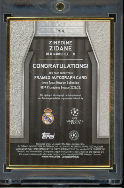 2024 Topps Museum Zinedine Zidane Auto /10