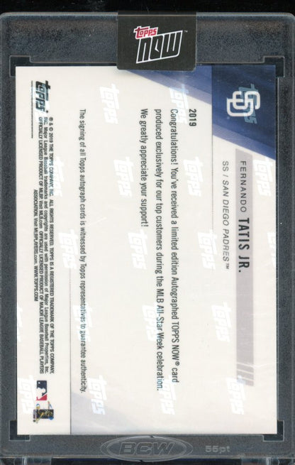 2019 Topps Now Fernando Tatis Jr Platinum Rookie Auto