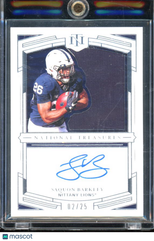 2020 National Treasures Saquon Barkley Patch Auto /25