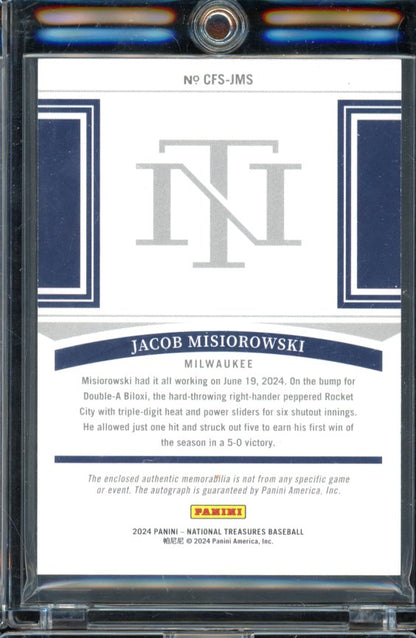 2024 National Treasures Jacob Misiorowski Patch Auto /25 Clutch Factor