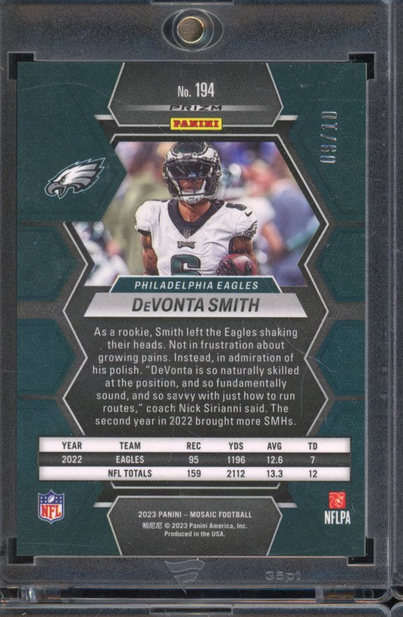 2023 Mosaic Devonta Smith Fluorescent Green /10