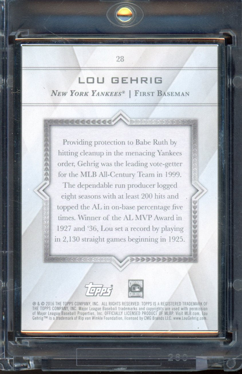 2016 Transcendent Lou Gehrig /65 #28