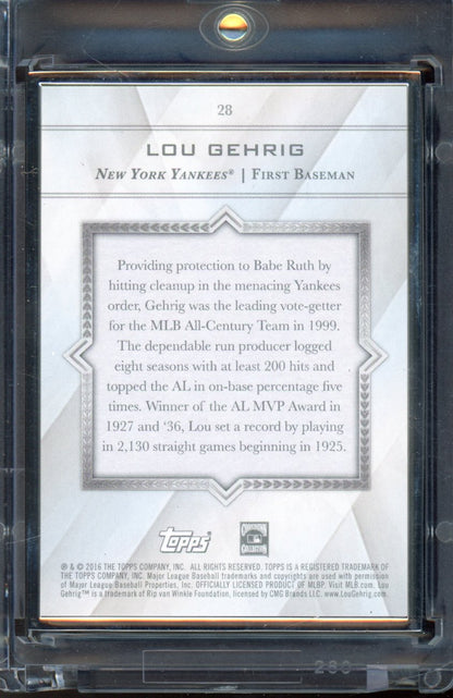 2016 Transcendent Lou Gehrig /65 #28